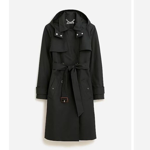 J. Crew New Icon trench coat BF456 black - Picture 3 of 6